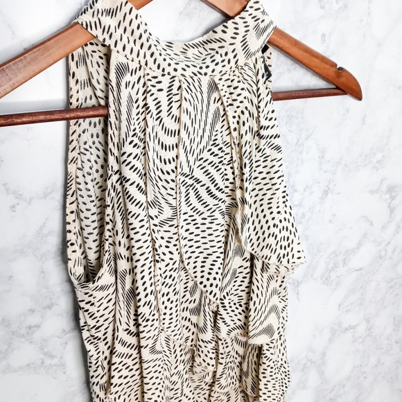 Valerie Bertinelli Halter Top Women Size S Tan Sleeveless Feminine - Picture 2 of 4